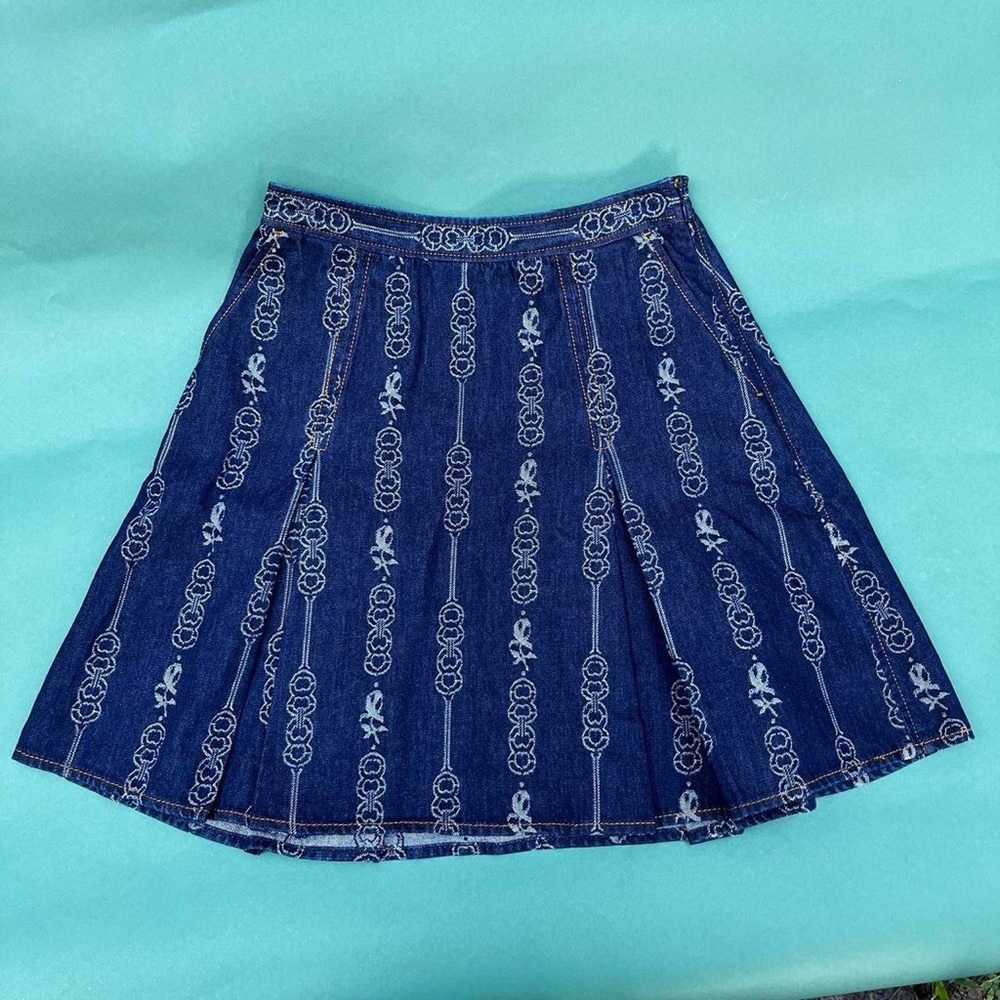 Tory Burch Gemini Jacquard Denim midi skirt